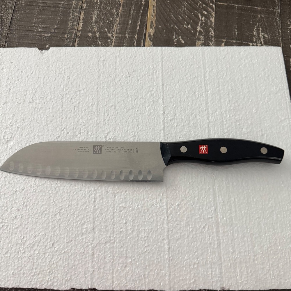 Zwilling J.A. Henckels Twin Signature Santoku Knife 7" Black German 30749-182
